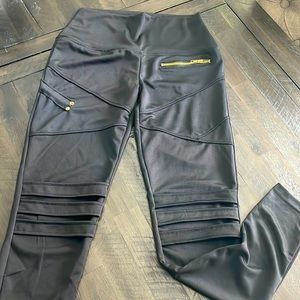 NWOT black leggings with embellishments
